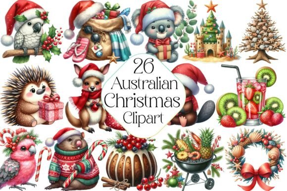 Australian Christmas Clipart: Illustrations for Sellers