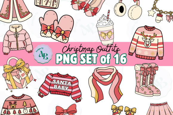 Christmas Outfits Clip Art Collection Review