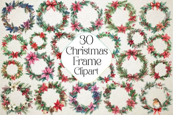 Coquette Christmas Frame Clipart Bundle Review