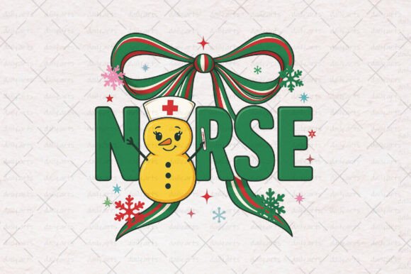 Coquette Christmas Nurse Bow PNG Review