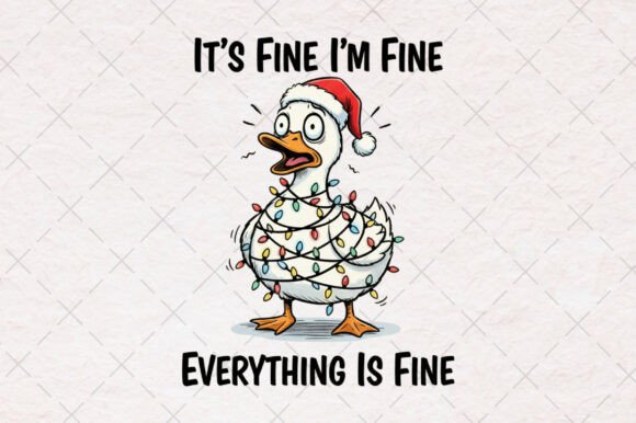 Funny Christmas Goose PNG: Festive Illustrations