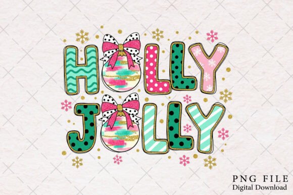 Glitter Holly Jolly P: Festive Illustrations