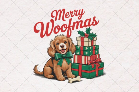 Merry Woofmas Christmas Png: Festive Illustrations for Branding