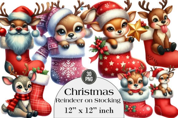 Review: Christmas Reindeer Stocking Illustrations