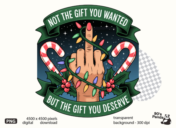 Review: Funny Christmas Middle Finger Xmas PNG for Embroidery