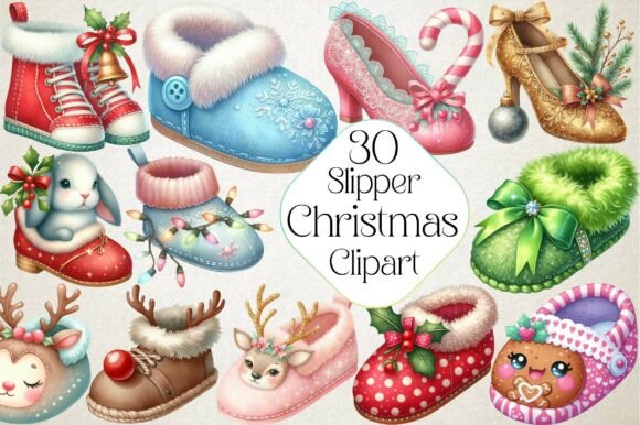 Reviewing Christmas Slipper Clipart Illustrations