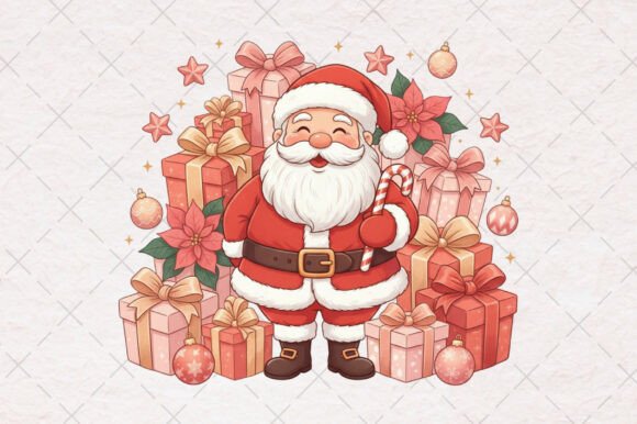 Reviewing the Christmas Coquette Pink Santa PNG for Embroidery