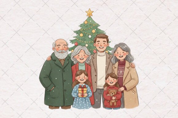 Reviewing the Cute Christmas Family PNG for Embroidery