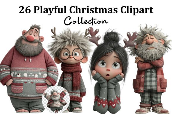 Reviewing the Playful Christmas Clipart Bundle for Stitchers