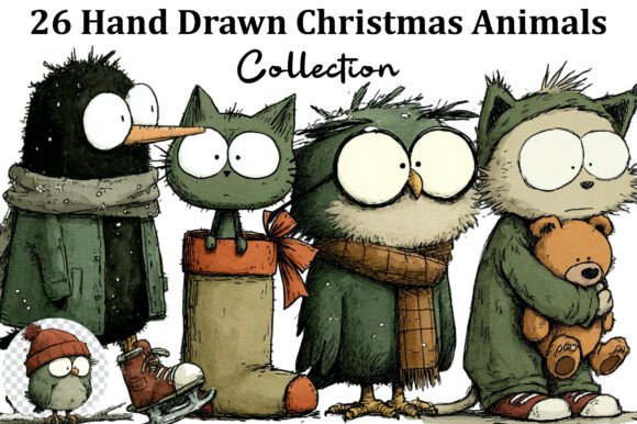 Reviewing Whimsical Hand Drawn Christmas Animals