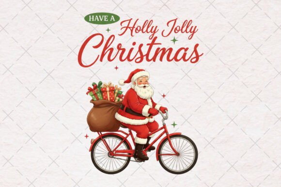 Vintage Santa Christmas PNG for Illustrations