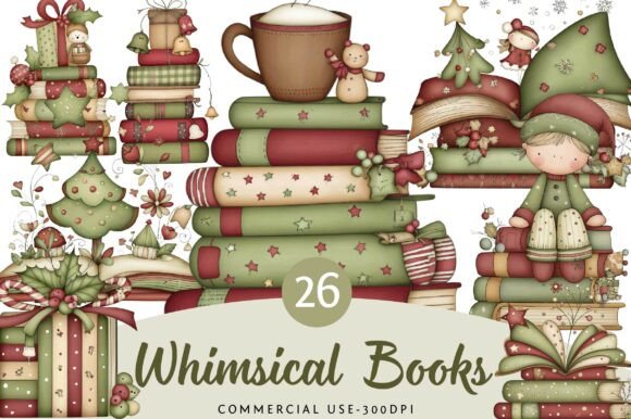 Whimsical Christmas Books Clipart: Illustrations Review