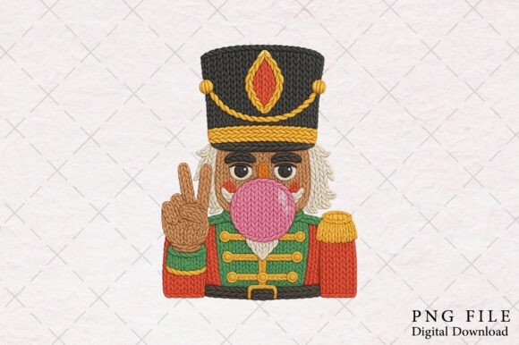 Yarn Crochet Nutcracker Illustrations for Branding